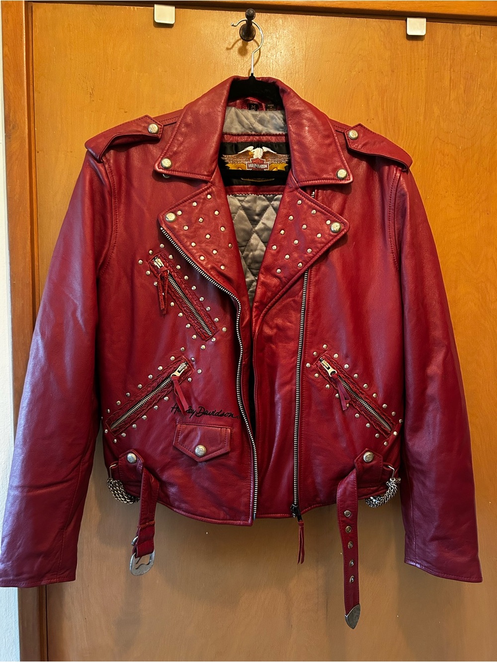 *Rare* Vintage Harley Davidson Studded Leather Biker Jacket
